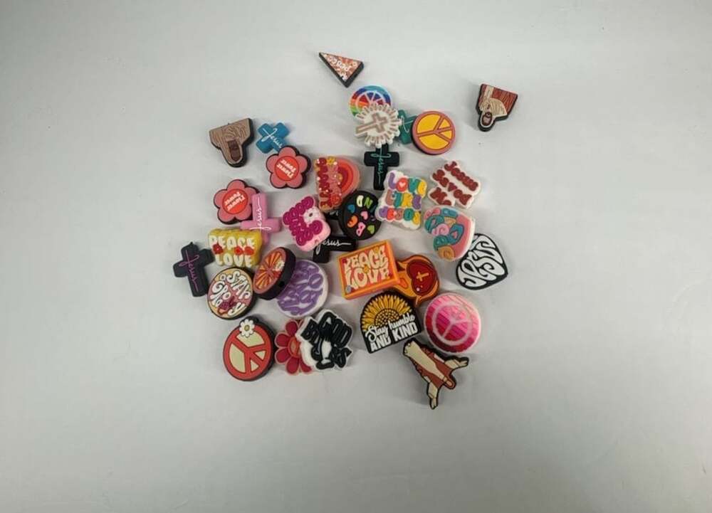 Christian Faith Shoe Charms Peace Love Religious Clog Pins 33 pack
